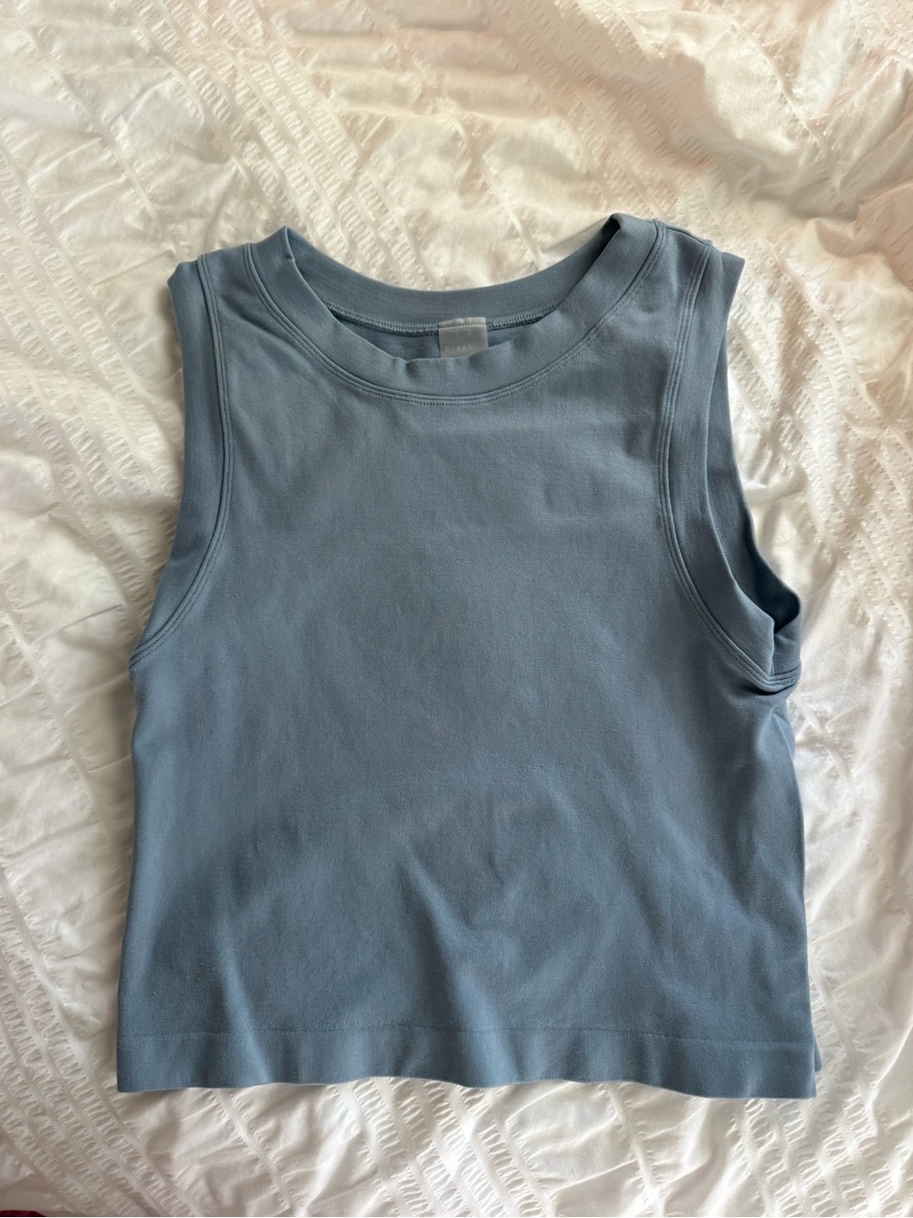 Women's Sleeveless Crewneck Tank Top - Dusty Blue